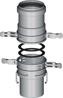 Koppelstuk Miniflex PP 60 mof-spie (Burgerhout)